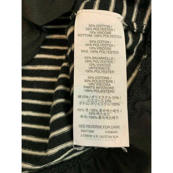 J Crew Black White Striped Crew Neck Tank Top - Picture 6 of 7